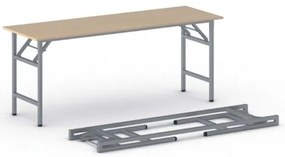 Konferenčný stôl FAST READY so striebornosivou podnožou 1700 x 500 x 750 mm, buk