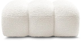 Biela podnožka z textílie buklé Hippolyte – Bobochic Paris