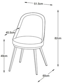 Sivá jedálenská stolička Gain – Unique Furniture