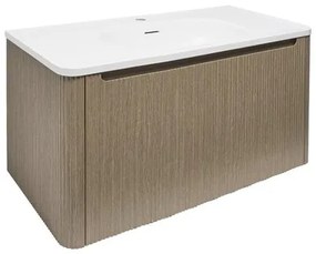 Kúpeľňová skrinka s umývadlom Naturel Austen 79x47,5x45 cm clear brown mat AUSTEN80CB