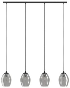 Eglo 39566 - Luster na lanku ESTANYS 4xE27/60W/230V dymová