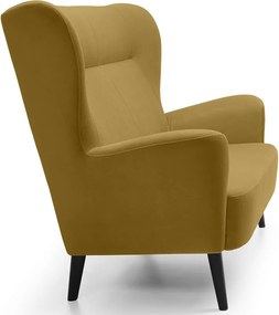 Trojmiestna pohovka Next, žltá látka