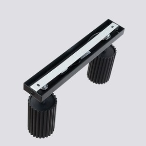 Bodové svietidlo Karbon, 2x čierne kovové tienidlo, (možnosť polohovania)