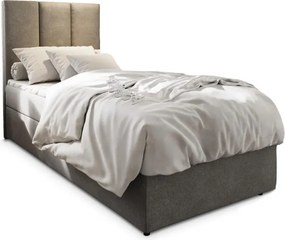 AKCE Čalúnená posteľ boxspring MERALIS 80x200 cm sivá II. akosť Matrac: Matrac Bonell pružinový