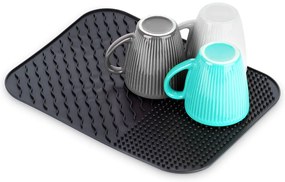 VILDE Podložka - odkvapkávač k drezu, čierny 34 x 26,5 cm