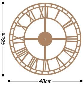 Dekoratívne nástenné hodiny Pulos 48 cm medené