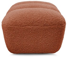 Podnožka z textílie buklé v tehlovej farbe Hippolyte – Bobochic Paris