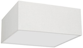 Stropné svietidlo Albion Square, 1x biele bavlnené tienidlo, (biele plexisklo), (50cm)