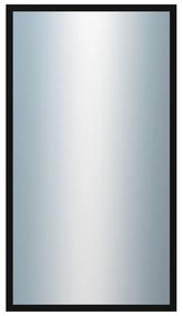DANTIK - Zrkadlo v rámu, rozmer s rámom 50x90 cm z lišty PERLA čierna lesklá vysoká (2548)