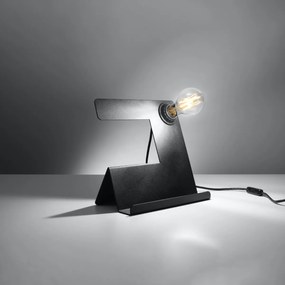Stolná lampa Incline, čierne telo svietidla