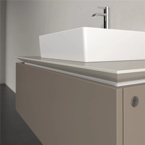 VILLEROY &amp; BOCH Legato závesná skrinka pod umývadlo na dosku (umývadlo v strede), 1 zásuvka, 1000 x 500 x 380 mm, Truffle Grey, B60300VG