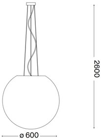 Ideal Lux - Luster na lanku CARTA 1xE27/60W/230V pr. 60 cm biela