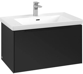 VILLEROY &amp; BOCH Subway 3.0 závesná skrinka pod umývadlo, 1 zásuvka, 772 x 478 x 429 mm, Volcano Black, C57301VL