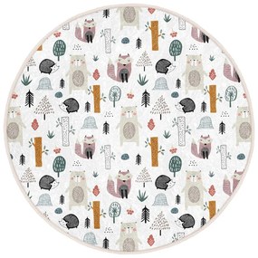 Biely detský koberec ø 80 cm Comfort – Mila Home