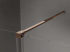 Mexen Velar, sprchový kút s posuvnými dverami 100 x 80 cm, 8mm šedé sklo, ružové zlato, 871-100-080-41-60