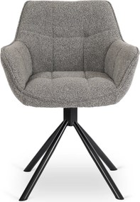 PROXIMA.store - Člúnená otočná stolička PEONY FARBA: béžová