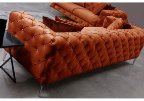 Oranžová zamatová pohovka 197 cm Como – Artie