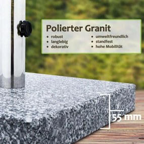 Anaterra Žulová základňa slnečníka, štvorec, 30 kg