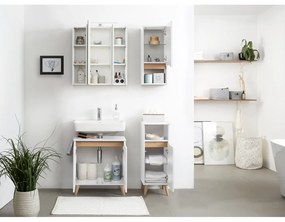 Biela nízka závesná skrinka bez umývadla 60x53 cm Set 857 – Pelipal