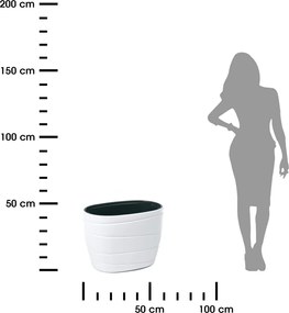 PLASTOVÝ KVETINÁČ LAVRIO 43X60 CM BIELA