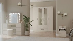 Šatní skříň Romana 160 cm se zrcadlem kašmír