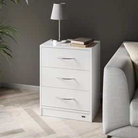 Casaria Nočný stolík ELOISE s podsvietením, 54x39x28cm, biela