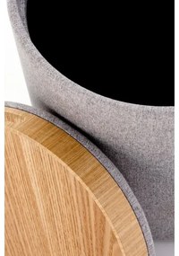 SADA 2x Taburet AVIKO pr. 38/45 cm šedá/béžová