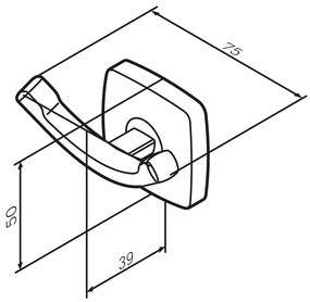 Háčik na uteráky AM.PM Gem AGA35622 dvojitý. Čierny