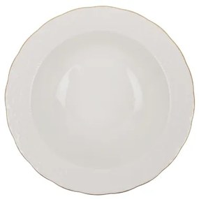 24-dielna jedálenská sada, biela/zlatá, porcelán