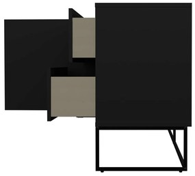 Komoda pili 176 x 76 cm čierna MUZZA