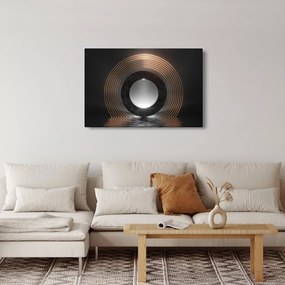 Obraz - Abstrakcia, mesiac nad vodou (90x60 cm)