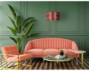 Duolla - Luster na lanku DUO 1xE27/15W/230V pr. 40 cm vínová/zlatá