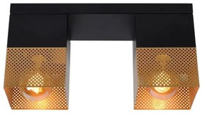 Lucide 21123/02/02 - Stropné svietidlo RENATE 2xE27/40W/230V zlatá/čierna