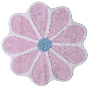 Kúpeľňový koberček Fi 70cm ružový Cotton Floral