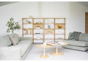 Okrúhly konferenčný stolík v dekore duba v prírodnej farbe 90x90 cm Hobart – Rowico