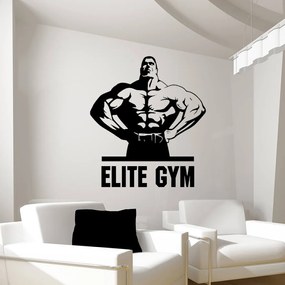 Veselá Stena Samolepka na stenu na stenu Elite Gym Farba: černá