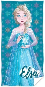 Bavlnená plážová osuška Frozen - Ľadová kráľovná Elsa