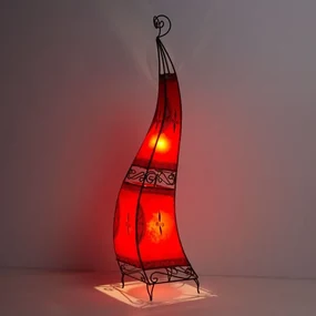 Orientálna rohová lampa Ibis 150 cm červená