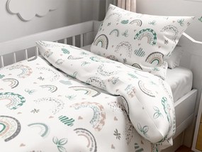 Krepové obliečky do postieľky Renforcé RAINUBI biele Rozmer obliečky: 45 x 65 cm | 90 x 140 cm