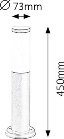 Rabalux BLACK TORCH záhradný stĺpik 8147