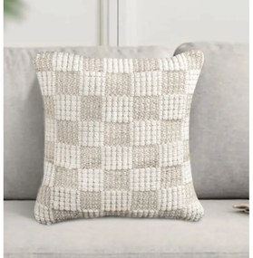 Vankúš GIANH 45x45 cm z pravej vlny a juty