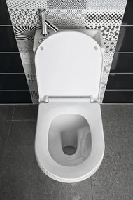 Aqualine Aqualine, HYGIE WC kombi s umývadielkom, zadný/spodný odpad, biela, PB104W