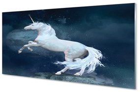 Obraz plexi Unicorn planét sky 100x50 cm