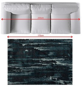 Koberec Softness near black/peacock blue 120x170cm