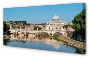 Obraz na plátne Rome River mosty 125x50 cm