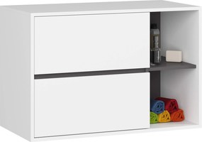 Závesná skrinka pod umývadlo VAMI 90 cm biela/grafitová