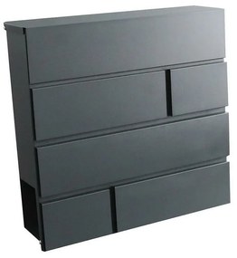 Poštová schránka BRICKS 370 x 370 x 105 mm,antracitová