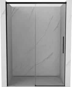 Mexen Rox, posuvné sprchové dvere 160 cm, číre sklo, čierny profil, 8C2-160-000-70-00