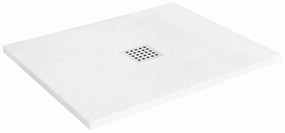 Rea Black Rock, konglomerátová sprchová vanička 120x90x3,5 cm, biela, REA-K5582