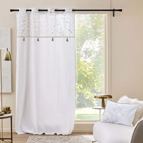 Biely záves s prímesou bavlny 140x240 cm Duchesse – douceur d'intérieur